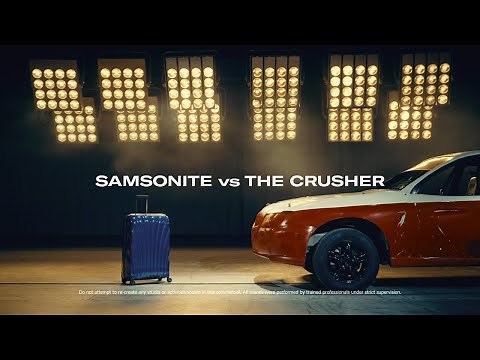 ユニークなテストで耐久性を検証。サムソナイトVSシリーズ『THE CRUSHER』篇
