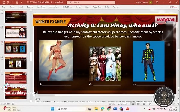 Matatag MAPEH 8 PowerPoint Presentation Basics