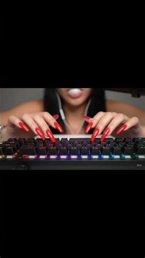 ASMR Keyboard Typing With Long Nails