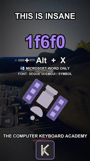 How to get any emoji in Microsoft Word with one hex code 1f6f0.