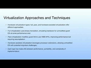 Virtualization Approaches and Techniques | Cloud Computing Virtualization