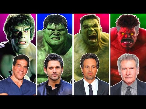 List Of All Hulk Actors 1978 - 2023 | The Incredible Hulk | MCU Red Hulk