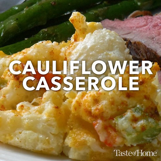 175K views · 469 reactions | You'll be making this cheesy cauliflower casserole on repeat. Click here for the recipe: https://trib.al/UPRCdtd | Taste of Home | Facebook
