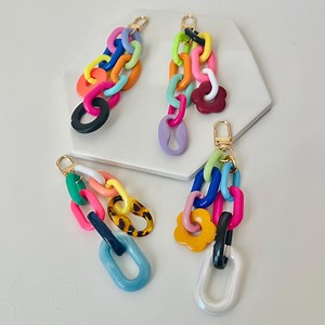Bag Charm Purse Charm Chain Link Charm Designer Bag Charm Trendy Bag Charm Colorful Bag Charm Fun Funky Bag Charm Purse Accessory Keychain - Etsy