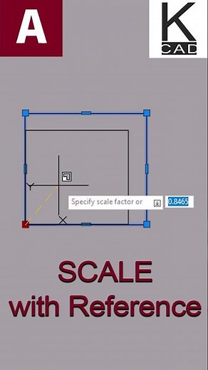 SCALE with Reference - #autocad #command #tutorials #scale