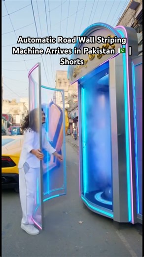 Automatic Road Wall Striping Machine Arrives in Pakistan 🇵🇰 |Shorts