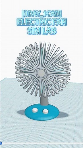 [1DAY_1CAD] ELECTRIC FAN - SIM LAB #shorts #tinkercad #project