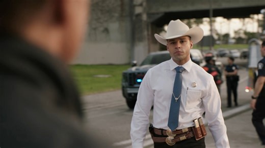 There's a new Texas ranger in town on #911LoneStar! 🔥🤠 Rafael L. Silva's Carlos shows off his new gig (and new uniform) in an exclusive first look at the first responder drama's Season 5 premiere tonight on FOX next day on Hulu! | TheWrap