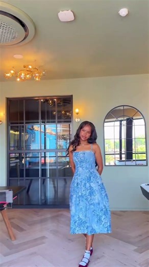 Cute Blue Floral Dress Outfit Inspo for Summer 💙