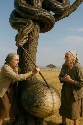 What could be inside the snake’s big belly?Rescue the dog #rescue #snake #danger