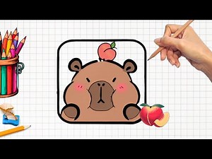 Step by step capybara drawing - capybara drawing - vẽ capybara