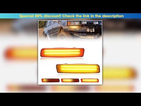 2X Front Bumper Parking Light Turn Signal Light DRL Light W LED For 19911997 Toyota Land Cruiser