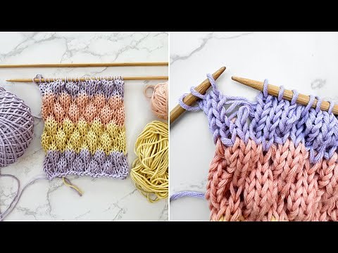 Bubble Stitch - How To Knit 4 Below (K4B)