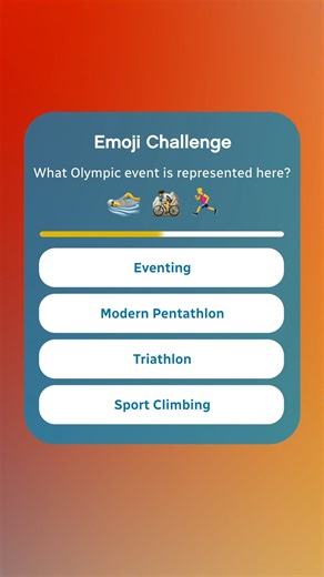 Can you decode the emojis? 🕵️ Hint! This Olympic event involves water and land 🌊⛰️ Over 19 and in Canada? Play more trivia on CBC’s The Game, starting nightly on July 26th Pre-register at cbcolympics.ca/thegame #cbcthegame Presented by BetRivers | CBC Olympics