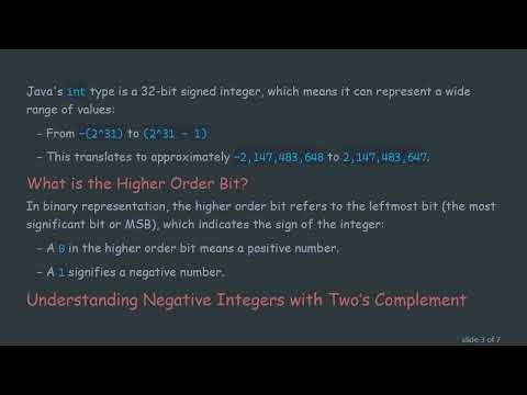 Understanding the Higher Order Bit in Java Integers