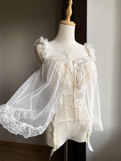 Sheer Lace Babydoll Robe