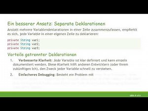 Die Bedeutung, nicht mehrere Variablen in einer einzigen Zeile zu deklarieren in der Programmierung