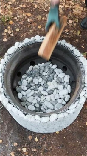 Building the Ultimate DIY Backyard Fire Pit This Winter! 🔥❄️ #shorts