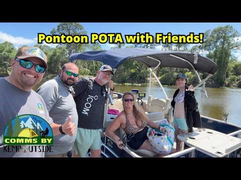 POTA from the Pontoon Boat at Lake Kissimmee State Park FL with Special Guests! | Parks on the Air