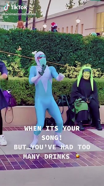 When the beat hits, but you’ve had too many diet cokes. #animepasadena #fyp #animetiktok #animeconvention #cosplayhumor