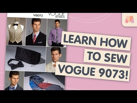 How to make Vogue 9073 – Cummerbund and Bow Tie Sewalong