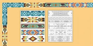 Native American Heritage: Navajo-Inspired Pattern Bulletin Board Borders