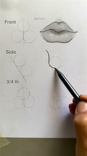 How to Draw Lips for Beginners |Simple & Realistic 👄💋🫦 #drawing #art