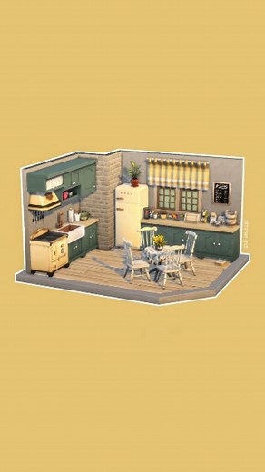 2.2K views | Cluttered Country Kitchen - Sims 4 Stop Motion (No CC)  | cozyindi | Facebook