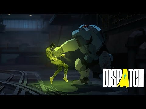 Dispatch Game - Mecha Man vs Toxic Fight scene