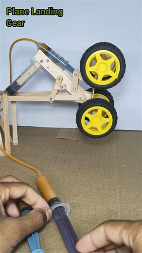Mechanism system plane landing gear #science #project #experiment