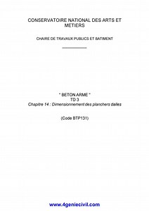 Correction TD Dimensionnement Planchers Dalles Béton Armé : Exercices Résolus PDF Gratuit. Télécharger ici https://www.4geniecivil.com/2026/01/correction-td-dimensionnement-planchers.html | Cours génie civil
