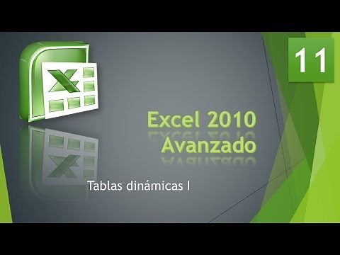 Excel Avanzado 2010 Bases de Datos 11 Tablas dinámicas 1