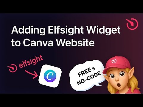 Adding Elfsight Widget to Canva Website