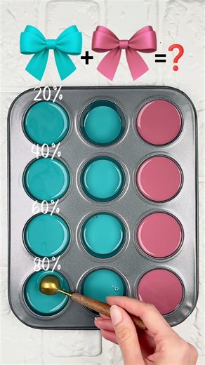 “Vibrant Teal & Warm Rose Color Blend Palette” #colormixing #colormix #colorpalette #artshorts