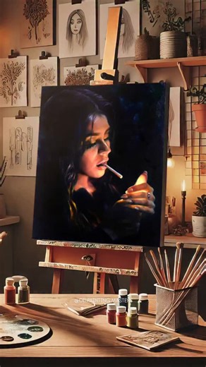 Oil painting by artist Art Hacker (Douyin) — a striking, cinematic portrait illuminated by warm, dramatic light. The artist beautifully balances darkness and glow, capturing the subtle highlights on the face and the soft warmth of the flame. Artist: Art Hacker (Douyin) #oilpainting #oilportrait #realismart #fineart #paintingprocess #artinspiration #dramaticlighting #creativeexpression | Oil Masters
