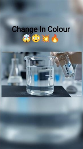 change in colour reaction. KI+PbCl2 →PbI2+KCL. #reation #science #chemicalreaction .