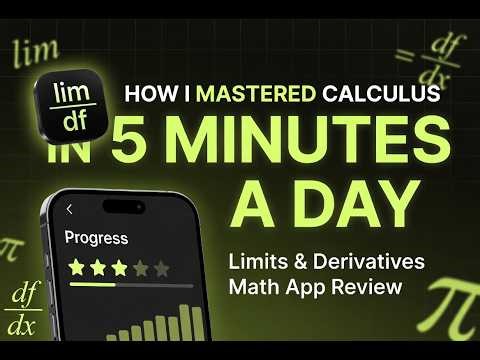 How I Master Calculus in 5 Minutes a Day | Limits & Derivatives Math App Review