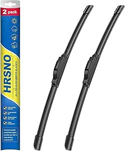 HRSNO® 26"+22" Wipers Replacement for Honda Civic 2015-2006 Honda Odyssey 2025-2005 Lexus RX350 2015-2007 RX450h 2015-2010 Toyota Venza 2015-2009 Windshield Wiper Blades(Pack of 2)
