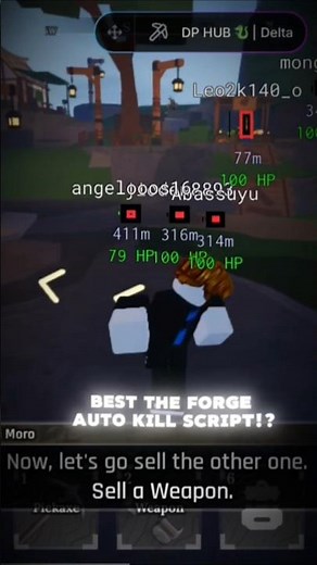 🧟‍♂️ Insta Kill All Zombies Script In The Forge! | OP Script Short #DeadlyDelivery #OPScript #Roblox