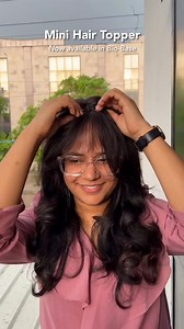 257K views · 27 reactions | Dealing with thinning hair at the crown or looking to add soft bangs without the commitment? The Mini Topper with Bangs is your perfect fix! Made with 100% real human hair and a breathable bio base, it blends seamlessly, feels feather-light, and looks unbelievably natural. Shop now! | Gemeria Hair | Facebook