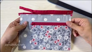 How to make pouch with zipper | Jeenuchdiy&craft