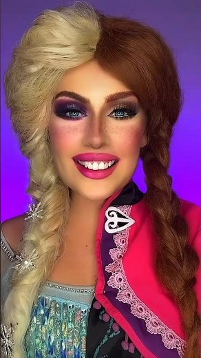 Elsa Vs Anna 💙💜 #halfandhalf #anna #elsa #frozen