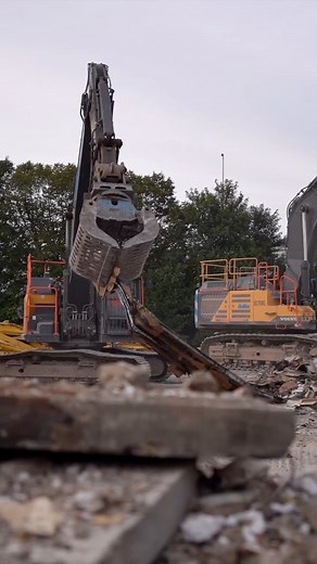 23K views · 499 reactions | Collins Demolition processing the arisings from a former office complex, with wood, plastics, metals and concrete all being separated and recycled where possible. #collinsdemolition #demolition #excavator #heavyequipment #volvoce #digger #machinery | Collins Earthworks Ltd | Facebook