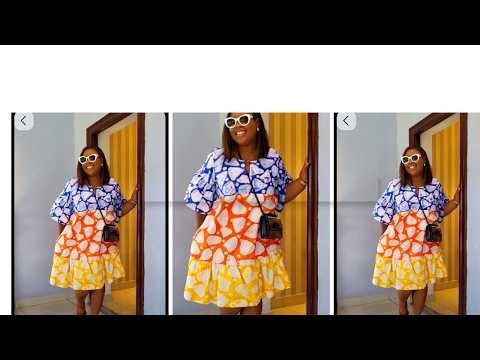 How to Sew a Color Block Adire Kaftan Dress (Easy Beginners Tutorial)
