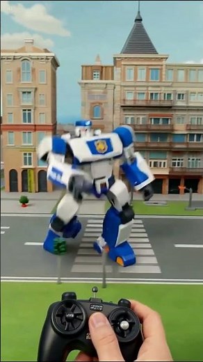 RC Police Car Transformation into Patrol Robot | Remote Control Cinematic #kidsshorts #povrc