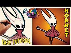 How to Draw Hornet from Hollow Knight Silksong step by step (like the original design)