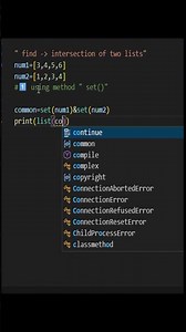 Python Basics- Intersection