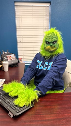 The Grinch woke up and chose chaos! 🚨 He was spotted this morning causing absolute havoc at the branch, from messing with our members to hijacking a desk to process car loans! 🚗 He’s doing whatever it takes to become a member! Sorry for the chaos, folks. Merry Christmas! 🎄💚 | Calhoun Liberty Credit Union