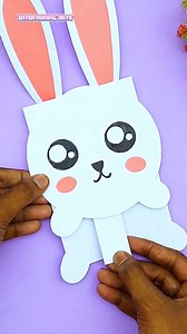 How To Make Paper Bunny | Moving Paper Toy Ideas #Reels #Crafts #Shorts | Entertaining Arts