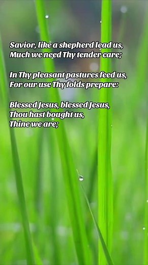 Savior Like a Shepherd Lead Us #hymn #oldhymns #favoritehymns #churchmusic #christian #worship